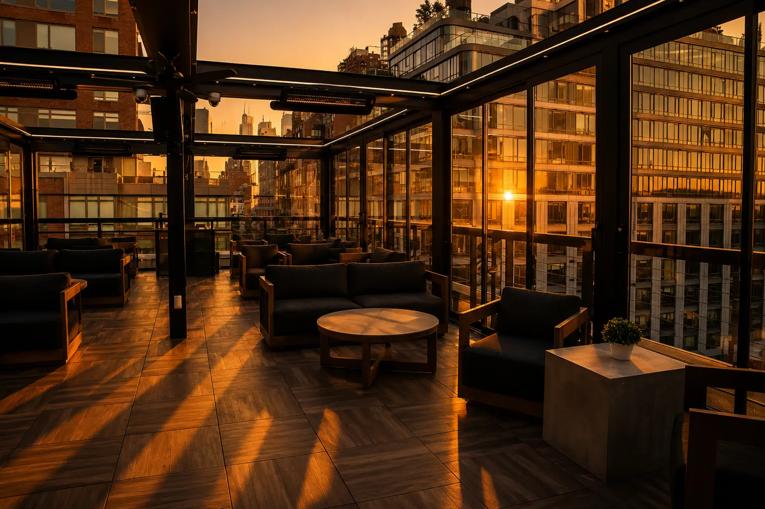 Golden hour at Era Rooftop